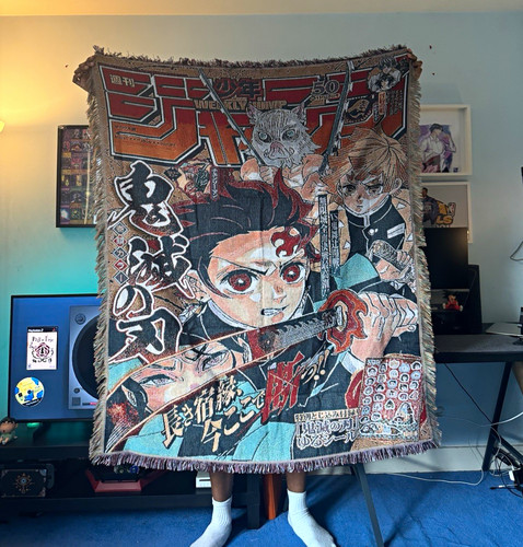 Demon slayer anime rug - anime, rug,