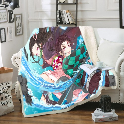Demon slayer print blanket - print,