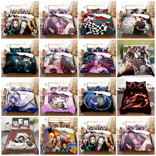 Demon slayer anime bedding set - anime,