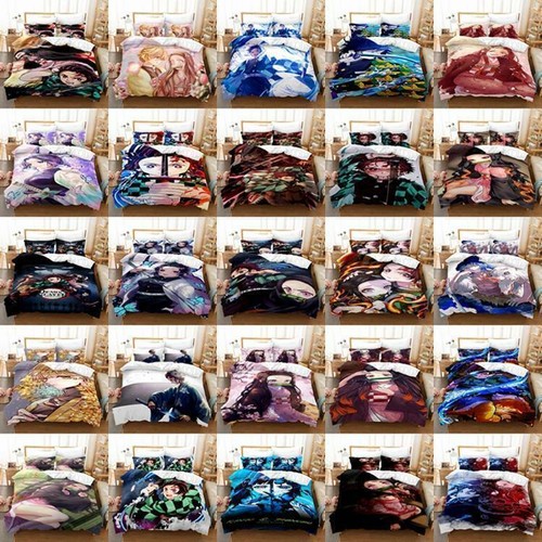 3pcs demon slayer bedding set - bedding,